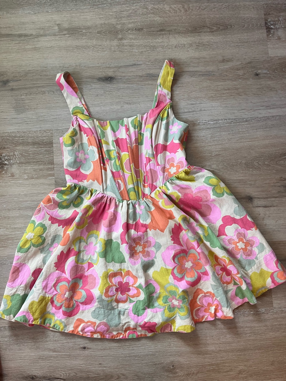 Floral sundress with corset style top